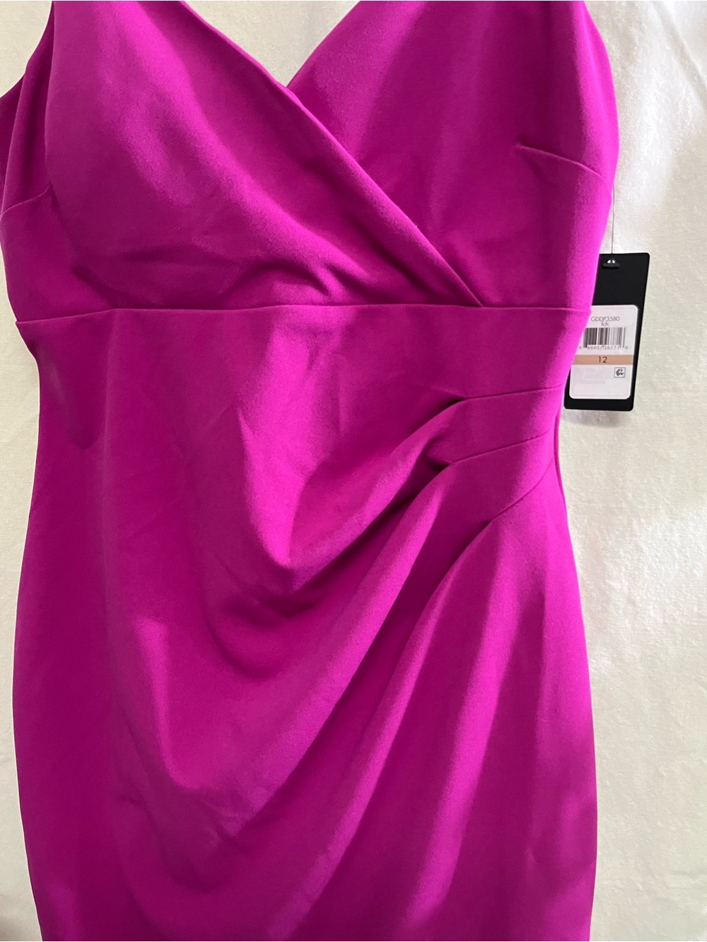 Guess Magenta Ring-Detail Wrap Mini Dress - Picture 2 of 8